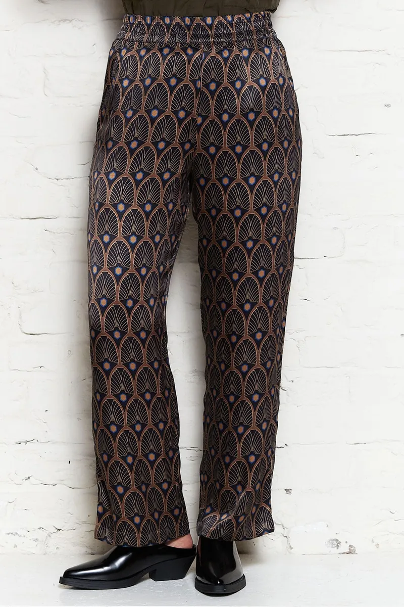 Yahmo Yahmo Damen vegan Hose Hilde Metropolis Schwarz/Braun, Braun, – Produktbild 1 von 1