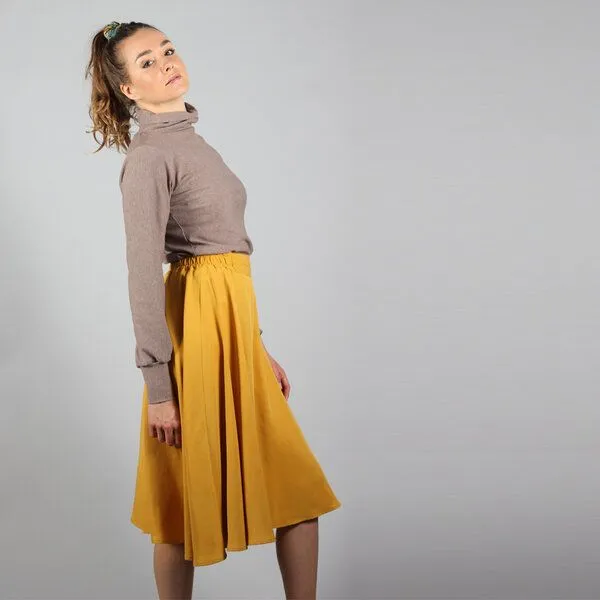 ManduTrap ManduTrap Midi - Tellerrock Thara aus Tencel in senfgelb – Produktbild 4 von 4
