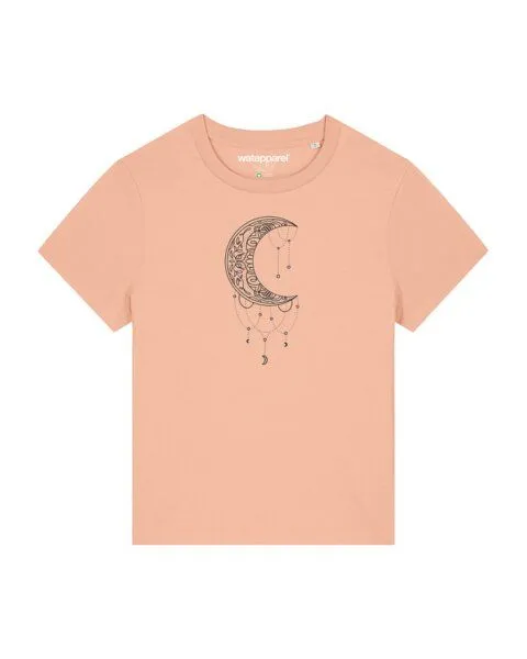 watapparel watapparel T-Shirt Frauen Mandala Moon, Fraiche peche, – Produktbild 1 von 3
