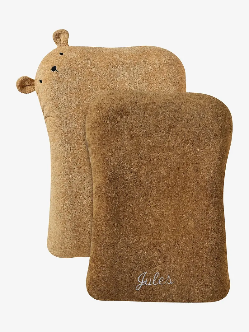 Vertbaudet 2er-Pack Ftee-Bezüge für Baby Wickelauflage personalisierbar, Karamell bär, – Produktbild 2 von 3