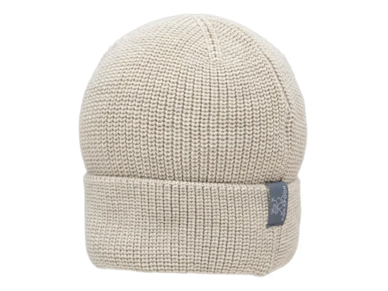 Pickapooh Pickapooh Mütze Wolle Seide Strick melange-natur Gr.1 (50-54cm), Natur, – Produktbild 1 von 2
