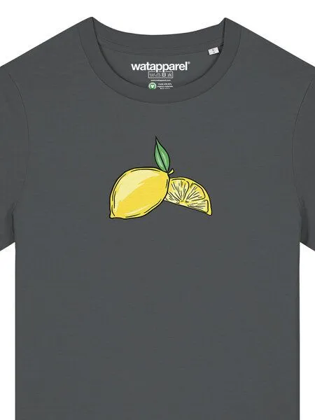 watapparel watapparel T-Shirt Frauen Lemon, Anthracite, – Produktbild 3 von 3