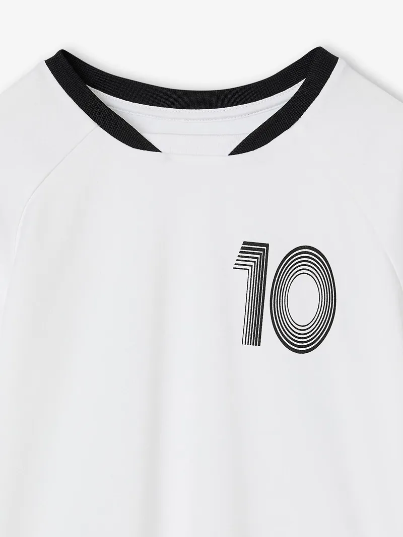 Vertbaudet Jungen T-Shirt mit Fußballmotiv, Weiß, – Produktbild 4 von 4