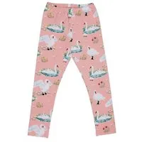 Walkiddy Kinder Leggings GOTS-zertifiziert aus Bio-Baumwolle rosé mit Schwanen-Motiv – Walkiddy – Produktbild 1 von 1