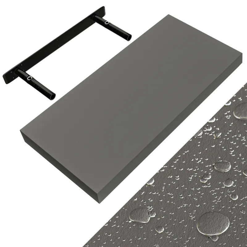 Casaria® Wandregal Schweberegal 50cm Grau + Halterung, Grau, – Produktbild 1 von 2