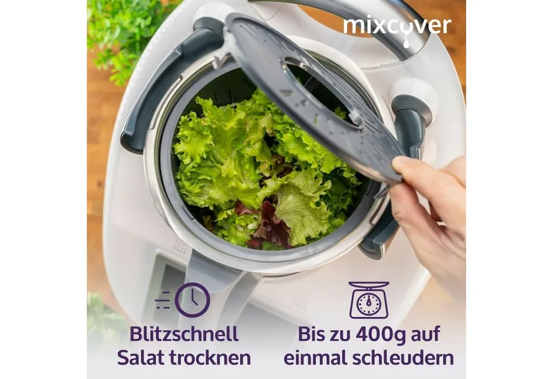 Mixcover Küchenmaschinen Zubehör-Set mixcover Salatschleuder kompatibel mit Thermomix TM7 TM6 TM5 waschen – Produktbild 3 von 5