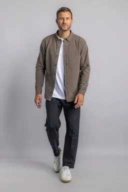 DIRTS DIRTS Herren vegan Shirt Aus Jersey Steinbraun – Produktbild 1 von 1