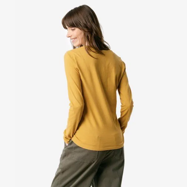 Living Crafts Living Crafts Langarm-Shirt - TARANA, Honey (gelb), – Produktbild 4 von 4