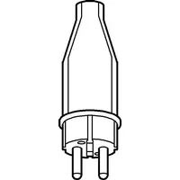 Merten Merten Vollgummi-Stecker 3-polig | Schutzkontaktstecker, Schwarz, – Produktbild 2 von 2