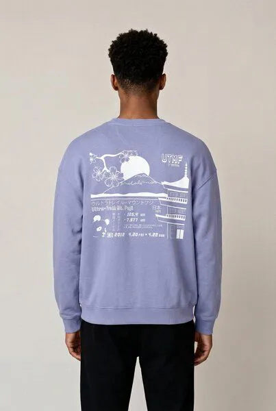THE FACE OF ELEMENTS The Face of Elements Mount Fuji Ultra Trail - Relaxed Fit Sweatshirt aus 100% Bio-Baumwolle, Violet (lila), – Produktbild 3 von 4