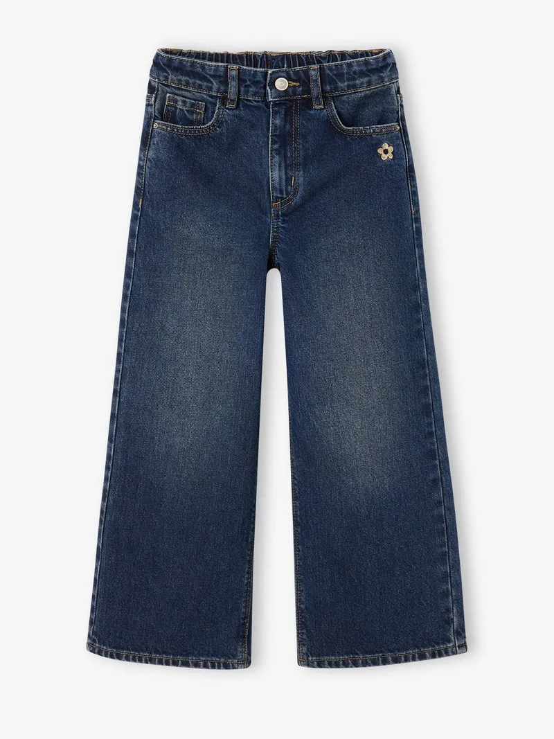 Vertbaudet Vertbaudet Weite Mädchen Jeans mit Dehnbund, Blau, – Produktbild 2 von 3