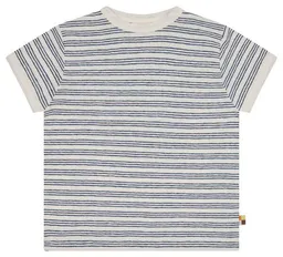 loud + proud loud + proud Babys & Kinder T-Shirt Streifen mit Leinen, GOTS-zertifiziert – Produktbild 1 von 1