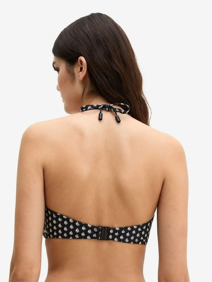 Marc O'Polo Marc O'Polo Triangel-Bikini-Top Palm Border Geo, Triangle Top, Dreiecks‑Bikini‑Top, Triangel Bikini, Schwarz, – Produktbild 3 von 4