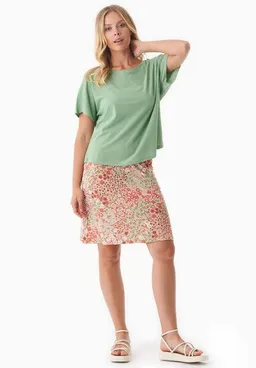 ORGANICATION ORGANICATION Jerseyrock aus LENZING ECOVERO mit Blumenmuster – Produktbild 1 von 1