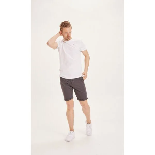KnowledgeCotton Apparel KnowledgeCotton Apparel Shorts - CHUCK regular chino poplin shorts, Grau (phantom), – Produktbild 3 von 4