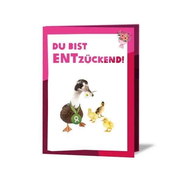 OxfamUnverpackt OxfamUnverpackt Spenden-Geschenk "Entenfamilie" (Grußkarte mit Magnet) – Produktbild 2 von 2