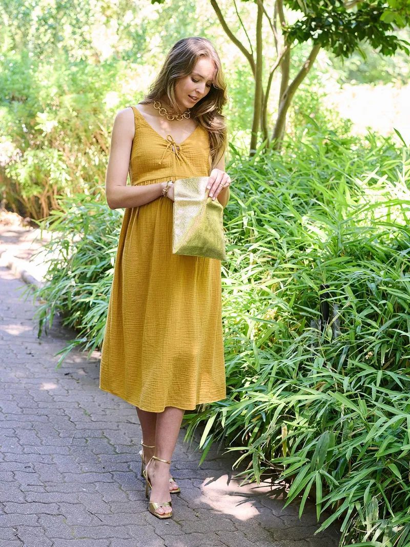 Envie De Fraise Trägerkleid für Schwangerschaft und Stillzeit ENVIE DE FRAISE ocker, Ocker, – Produktbild 1 von 4