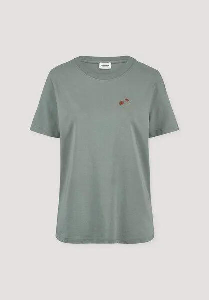 hessnatur hessnatur Print T-Shirt Relaxed aus reiner Bio-Baumwolle, Mattgrün, – Produktbild 5 von 5