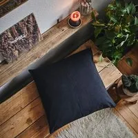 HängemattenGlück HängemattenGlück Kissenbezug aus reiner Bio Baumwolle 60x60cm Grautöne, Anthrazit (schwarz), – Produktbild 1 von 2