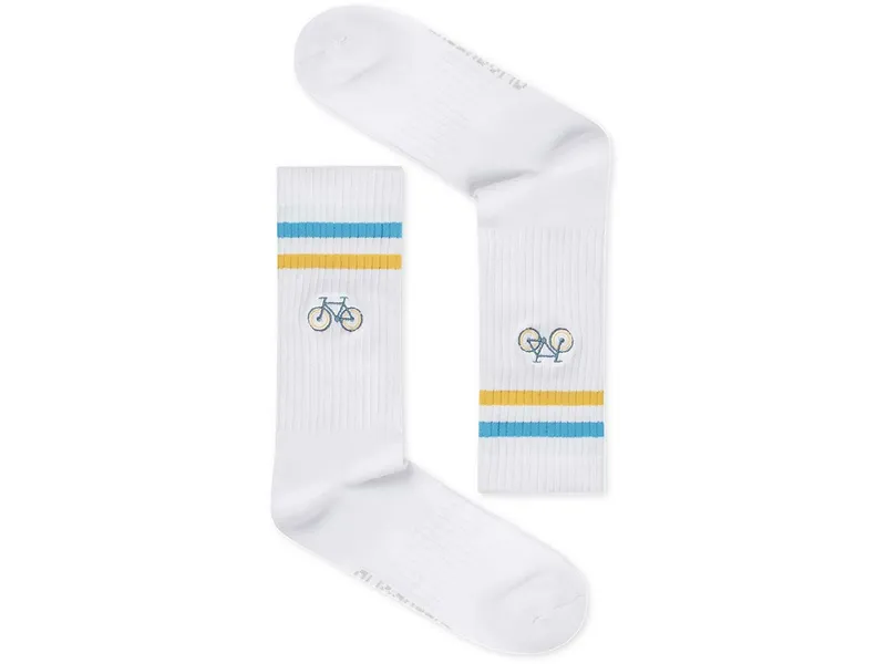 GreenBomb GREENBOMB Bio-Tennissocken "Bike Loop", white, Gr. 41/46 – Produktbild 1 von 1
