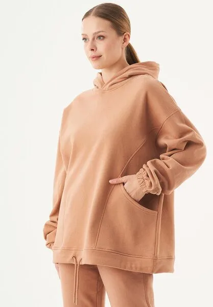 ORGANICATION ORGANICATION ESSENTIALS-HANDE- Soft Touch Oversize Hoodie aus Bio-Baumwolle, Light brown, – Produktbild 3 von 4