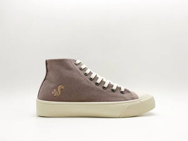 thies Veganer Sneaker "thies ® Natural Dye Cup Hi" aus Biobaumwolle, Mulberry (violett), – Produktbild 2 von 4