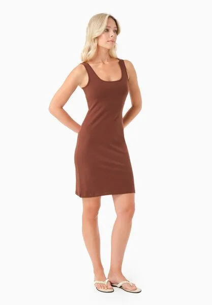 ORGANICATION ORGANICATION DARRIA | Kleid aus Bio-Baumwolle, Coffee brown, – Produktbild 1 von 3