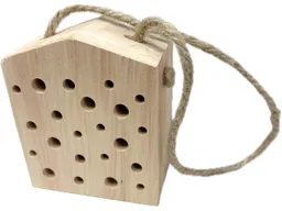 Insektenhotel aus harzfreiem Erlenholz mit Juteschnur, 100 x 105 mm – Produktbild 1 von 1