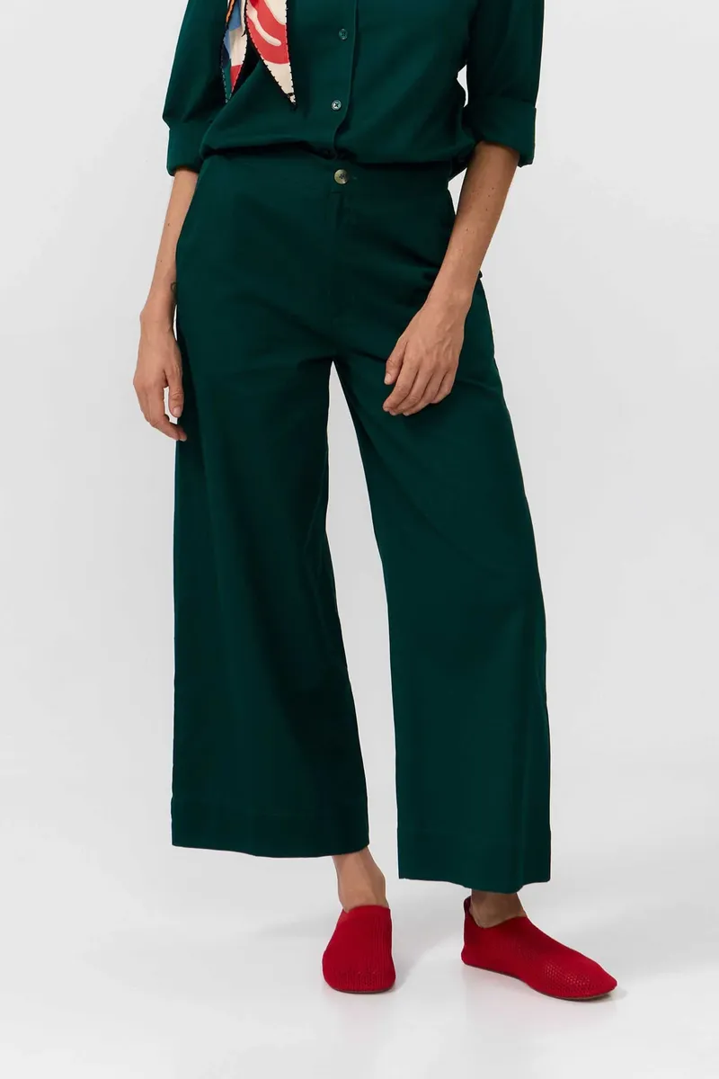 SUITE13LAB SUITE13LAB Damen vegan Hose Ulla Deep Green, Dunkelgrün, – Produktbild 2 von 2