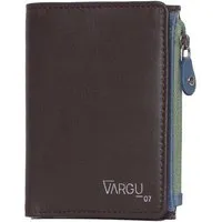 Vargu Vargu Echtleder Geldbörse ADA 1-A, Brown - sky blue, – Produktbild 1 von 1