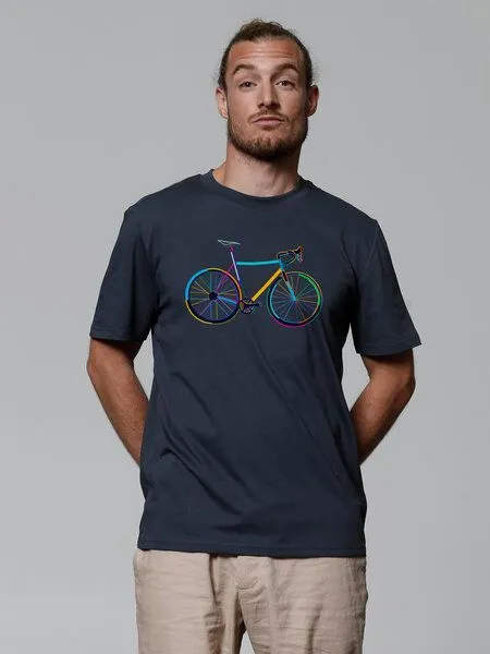 watapparel watapparel T-Shirt Fahrrad by night, India ink grey, – Produktbild 2 von 3