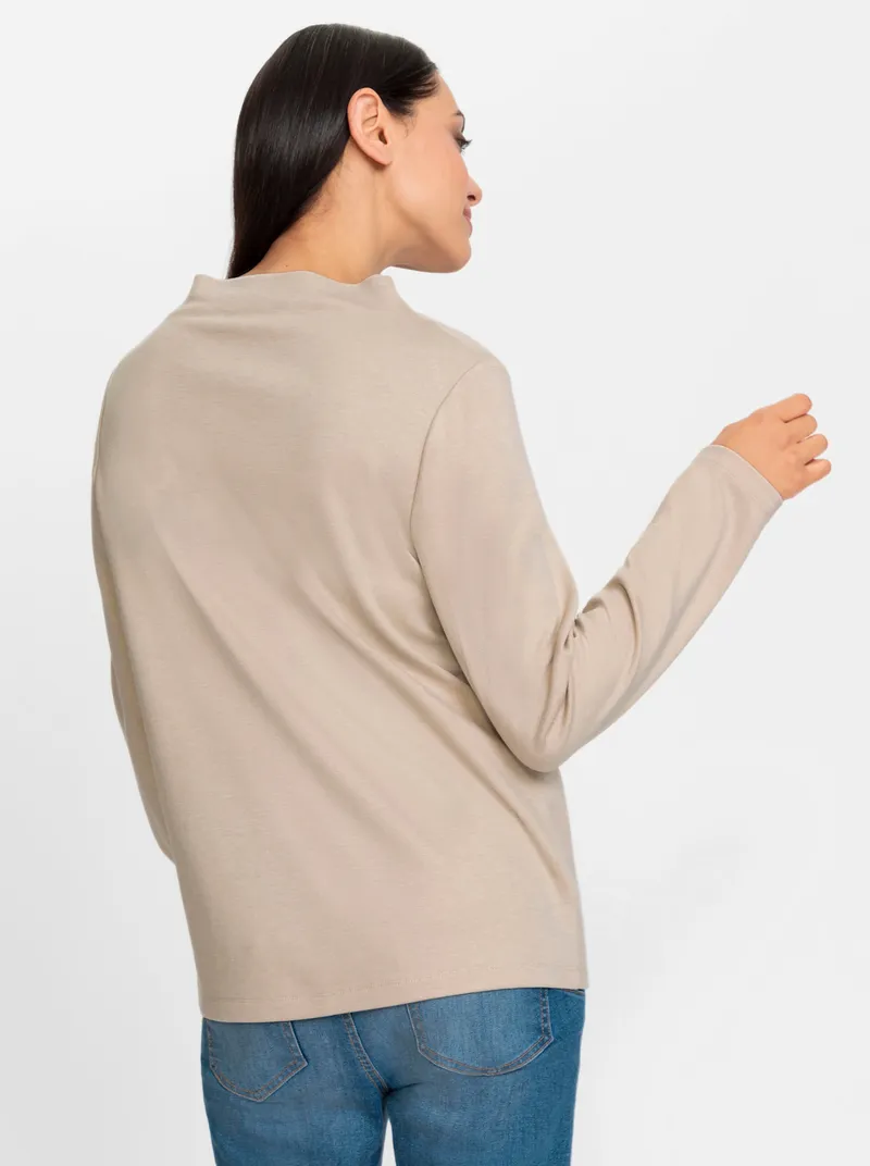 heine Stehkragenshirt sand, Sand, – Produktbild 2 von 3