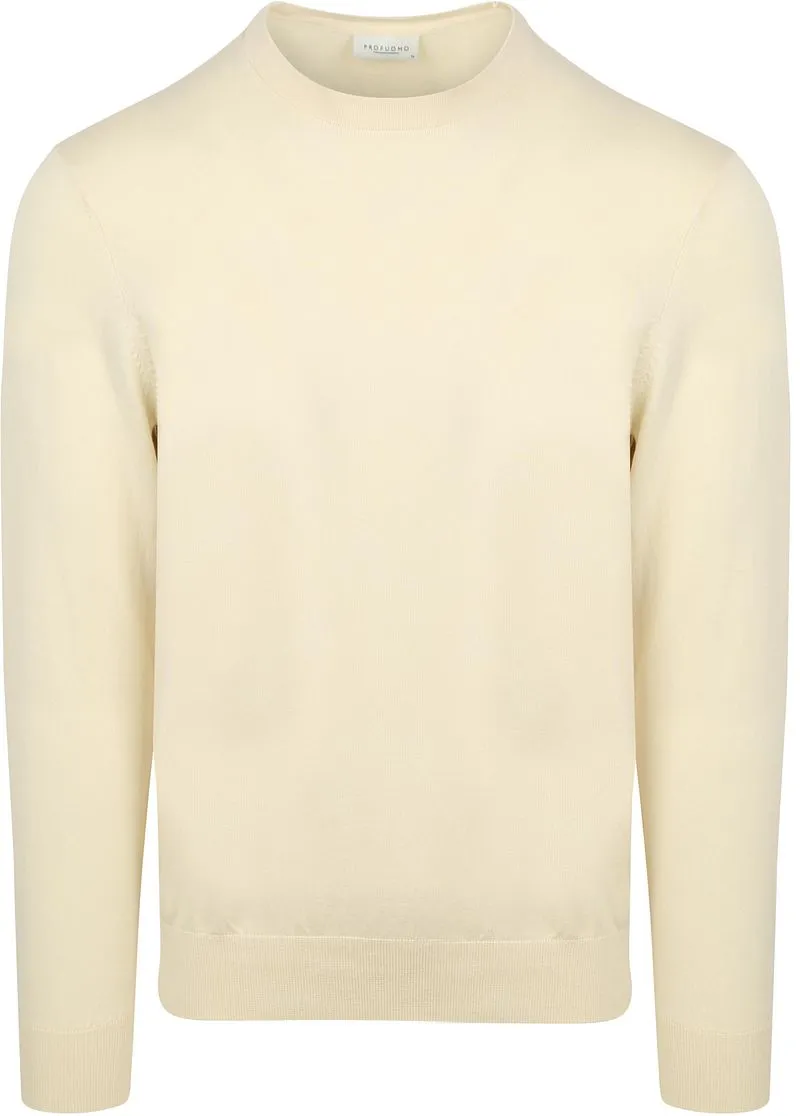 Profuomo Profuomo Pullover Luxury Off White - Größe S, Wollweiß, – Produktbild 1 von 3
