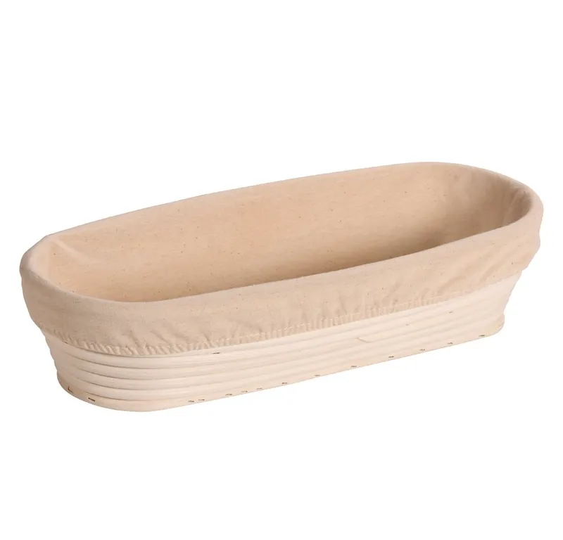 Kesper Kesper Gärkörbchen aus Rattan mit herausnehmbarem Textilfutter, oval, 35 x 15 cm – Produktbild 2 von 3