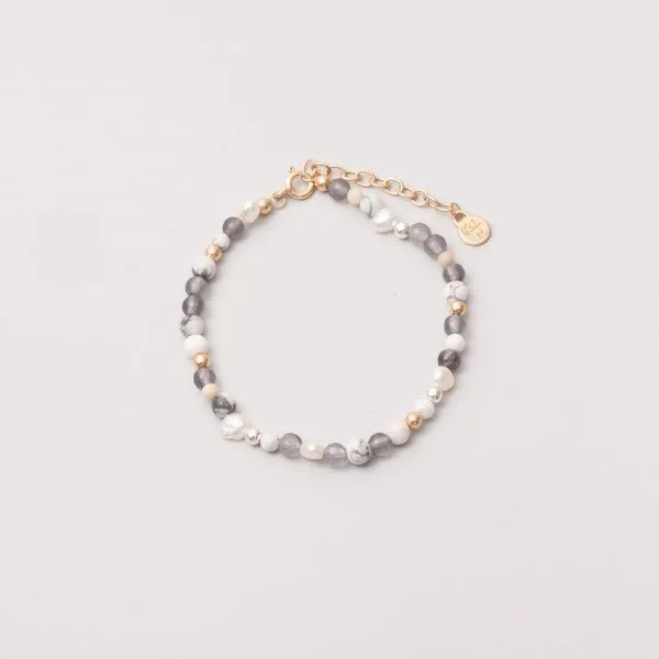 fejn jewelry fejn jewelry Armband 'winter pearl' mit Süsswasserperlen und Halbedelsteinen, Gold, – Produktbild 1 von 1