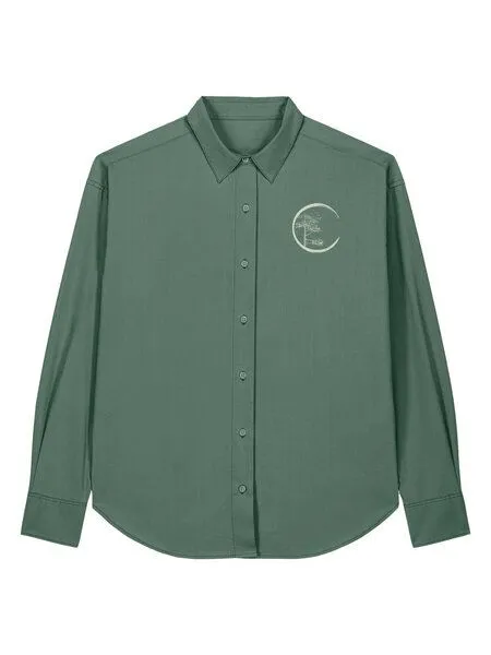 Life-Tree Life-Tree Hemd aus Biobaumwolle Fairwear für Herren Circle mit Brust-Logo in Green Bay Grün, Grün, – Produktbild 4 von 5