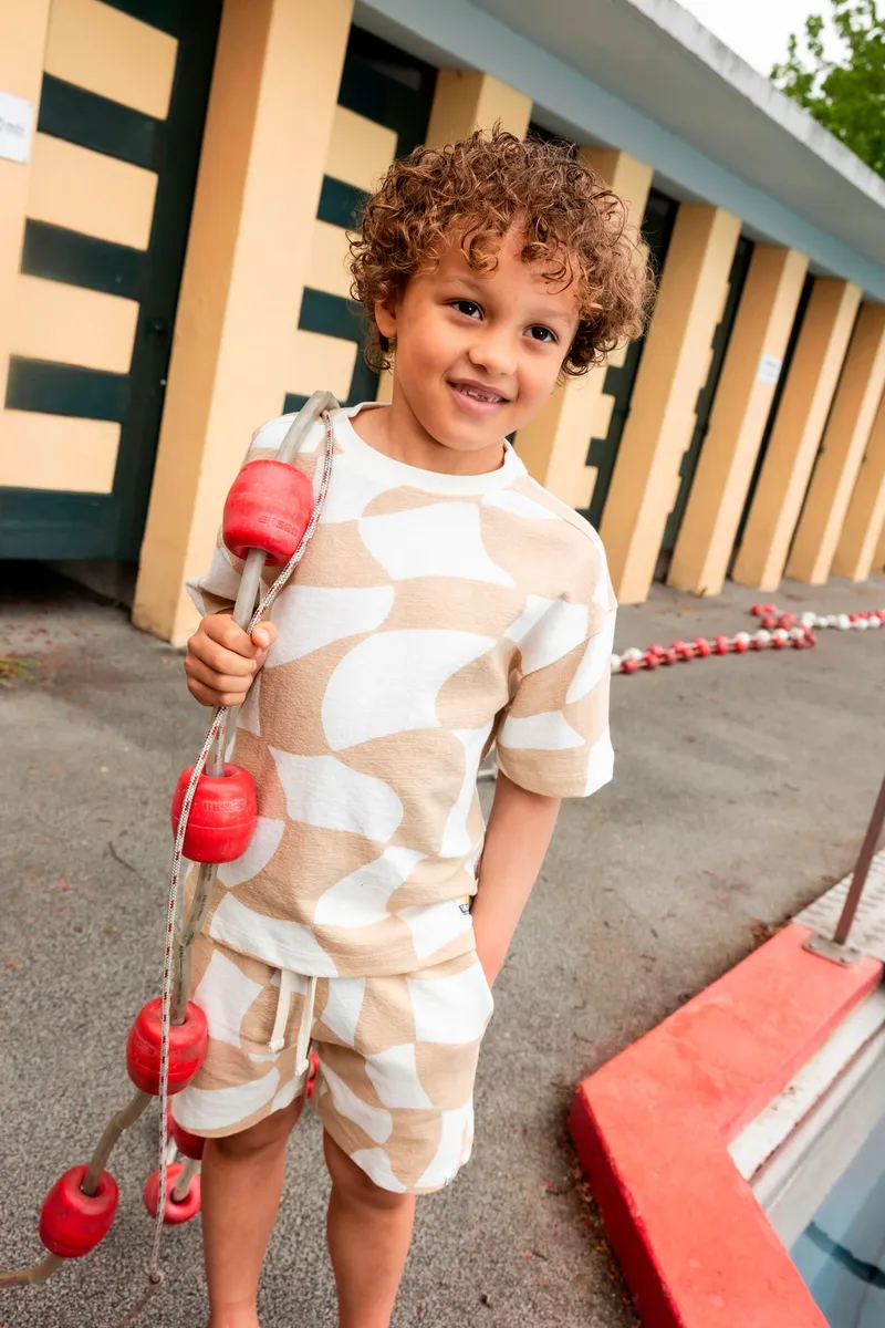 Noppies Kids Shorts relaxed fit all over print, Beige, – Produktbild 3 von 3