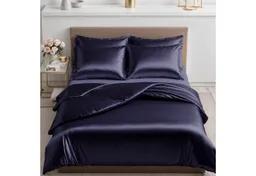 Cozyor Bettwäsche Satin glänzend 135x200, 155x200, 155x220, 200x200cm mit Reißverschluss, Satin, dunkelblau Ocean, 2 teilig, Edel und hochwertig – Produktbild 1 von 1