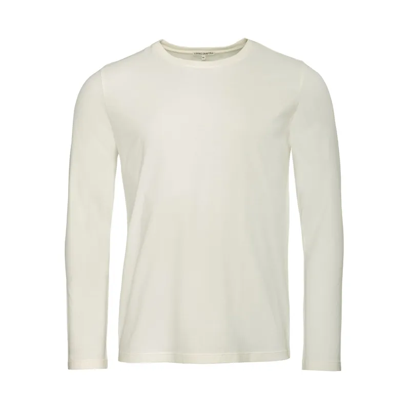 Living Crafts Living Crafts Bio-Herren-Langarmshirt 'TERIK' mit Rundhalsausschnitt, macadamia, Gr. XL – Produktbild 1 von 2
