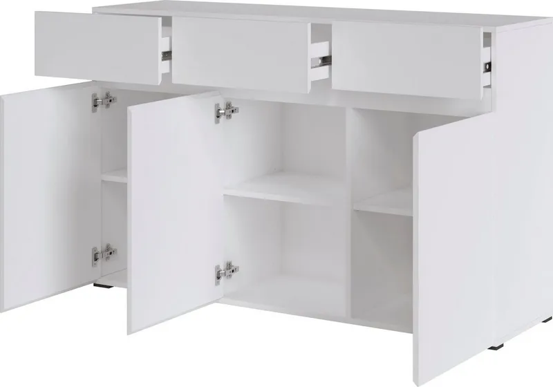 Home affaire Sideboard Rimini, Breite 135 cm, Weiß, – Produktbild 6 von 8