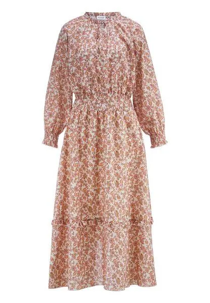hessnatur hessnatur Gewebe Kleid mit Taillierung Maxi aus reiner Bio-Baumwolle, Cocos, – Produktbild 3 von 4