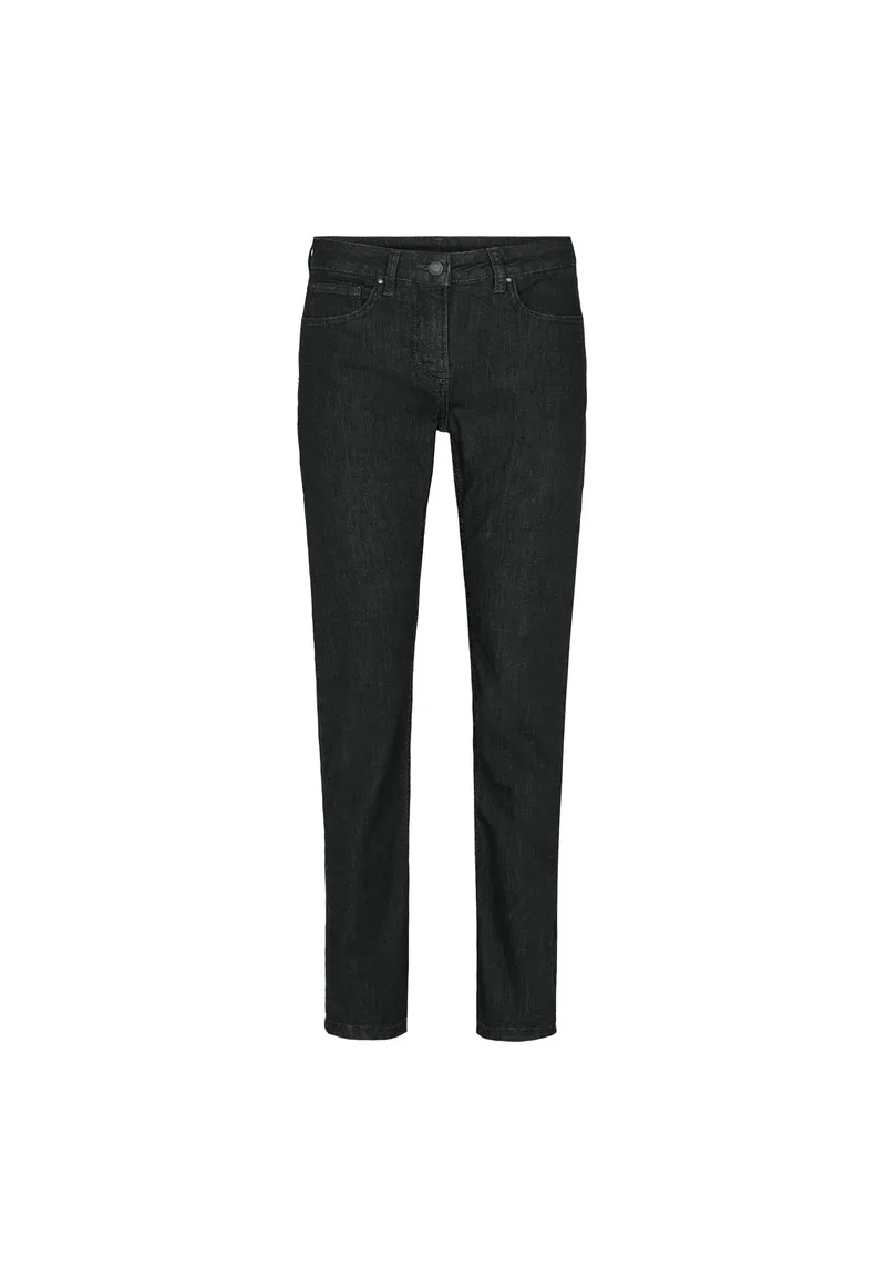 LAURIE LAURIE Damen vegan Jeans Laura Slim Mittlere Länge Washed Black Denim, Schwarz, – Produktbild 1 von 1