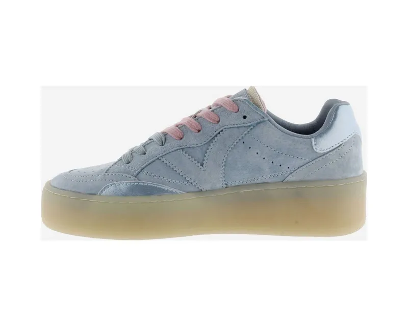 Victoria Victoria Turin Serraje Women Outdoorschuh Stilvolle Damen-Sneaker aus Veloursleder mit Plateau und, Blau, – Produktbild 3 von 5