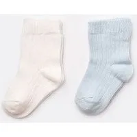 Biorganic Biorganic Basic Socken gemustert 2er Pack, Blauecru(natur), – Produktbild 1 von 1