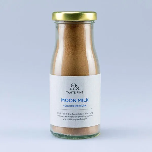Tante Fine Tante Fine Bio Getränke Mischung MOON MILK * ayurvedischer Schlummertrunk * mit Ashwagandha – Produktbild 1 von 2