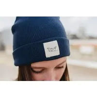 ilovemixtapes ilovemixtapes Paperboat Beanie Biobaumwolle / Made in EU dark denim – Produktbild 1 von 1