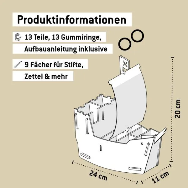 WERKHAUS WERKHAUS Stiftebox Segelschiff – Produktbild 3 von 5