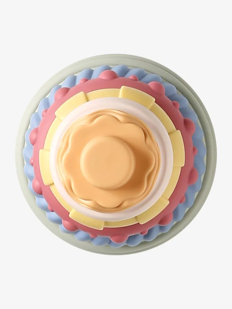 Vertbaudet Baby Sensorik-Stapelturm, Mehrfarbig, – Produktbild 4 von 4