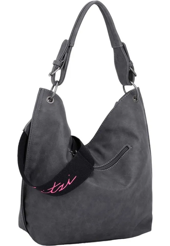 Fritzi aus Preußen Fritzi aus Preußen Schultertasche Eco-Fritzi01, aus veganen und recycelten Materialien, Grau, – Produktbild 3 von 5