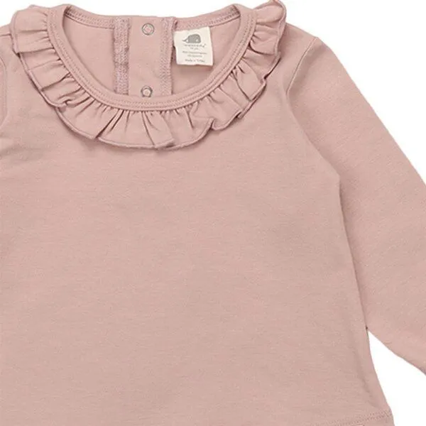 Walkiddy Walkiddy Cat Pink Bio-Baumwolle Ruffle Bluse - GOTS Zertifiziert, Hypoallergen, Nachhaltige Faire Produktion, Pink, – Produktbild 2 von 2
